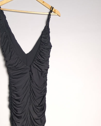House Of CB Black Ruched Jumpsuit