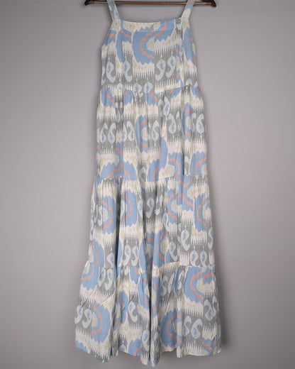 Bombay Catsey Blue Tiered Dress