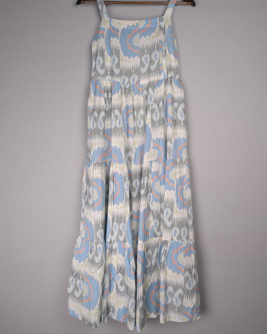 Bombay Catsey Blue Tiered Dress