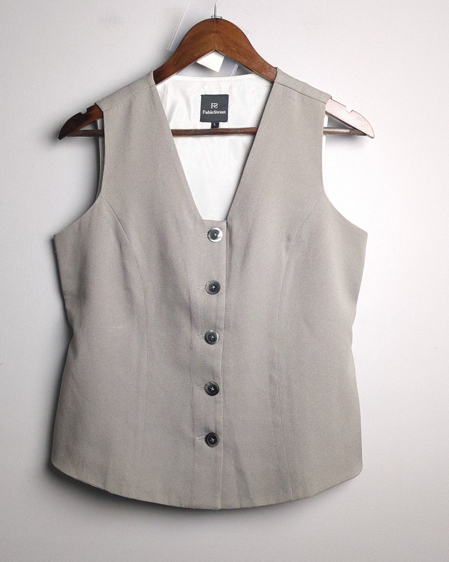 Fable Street Gray Tailored Vest