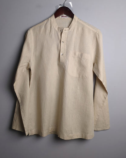 Fabindia Beige Linen Kurta