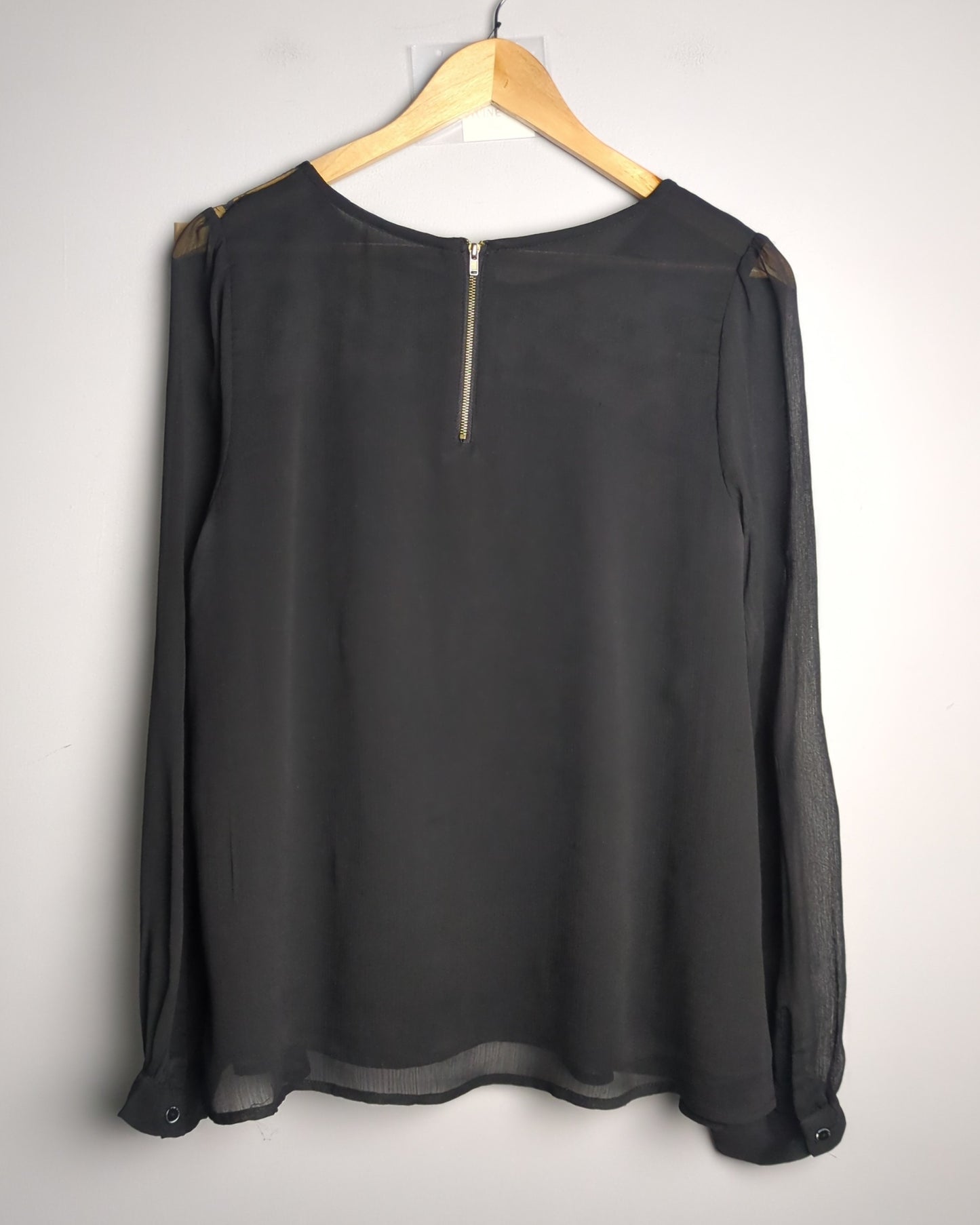 Forever 21 Black Embellished Blouse