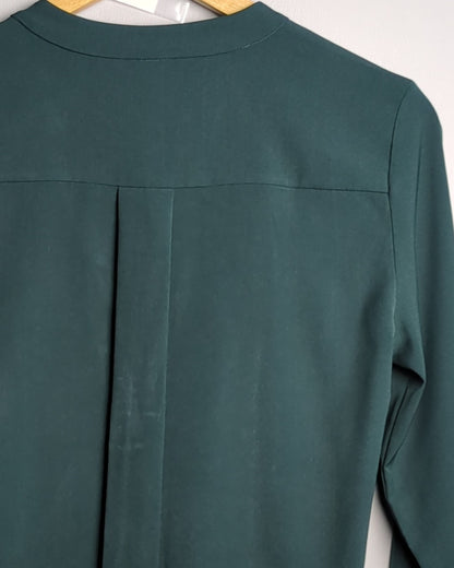 H&M Green Split-Neck Blouse