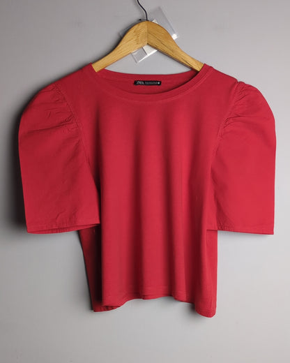 Zara Red Puff Sleeve