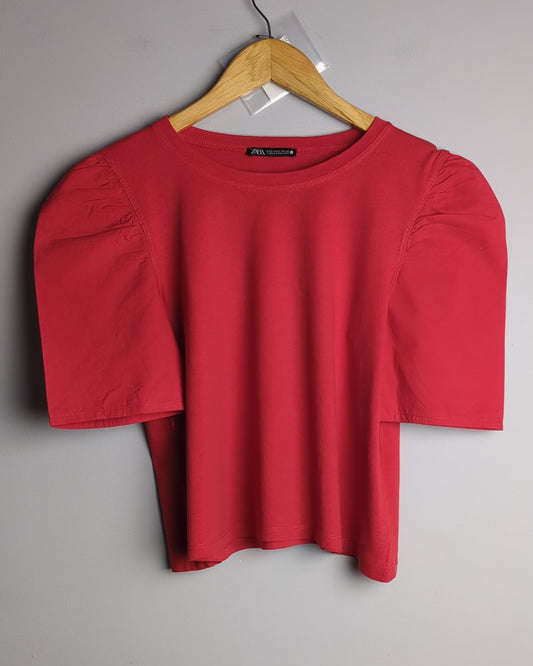 Zara Red Puff Sleeve