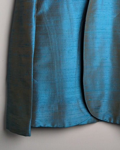 Taanbaan Blue Silk Jacket
