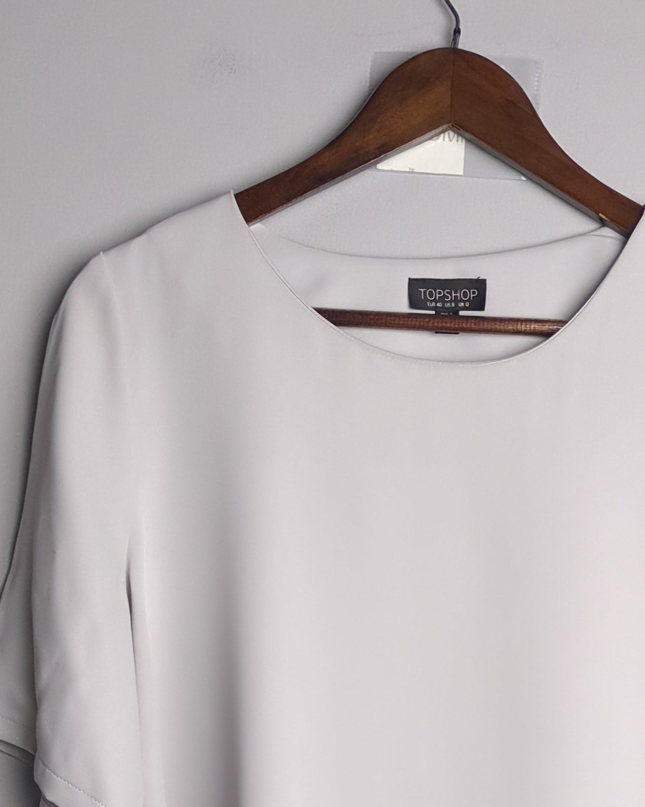 Topshop Gray High-Low Blouse