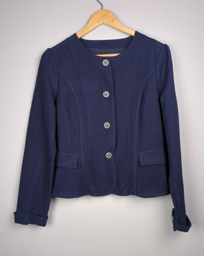 Mango Blue Shrug Shacket