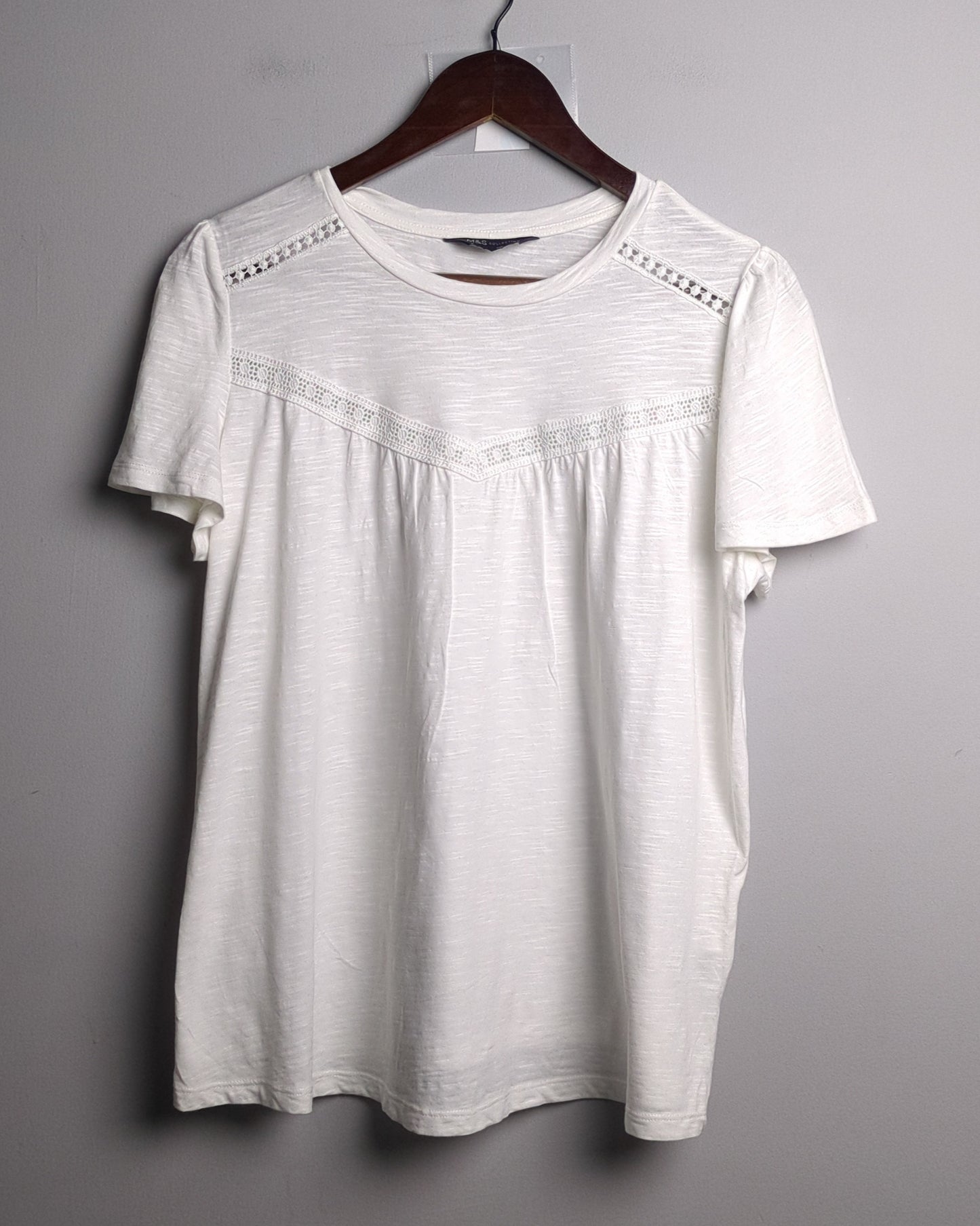 M&S White Lace Blouse
