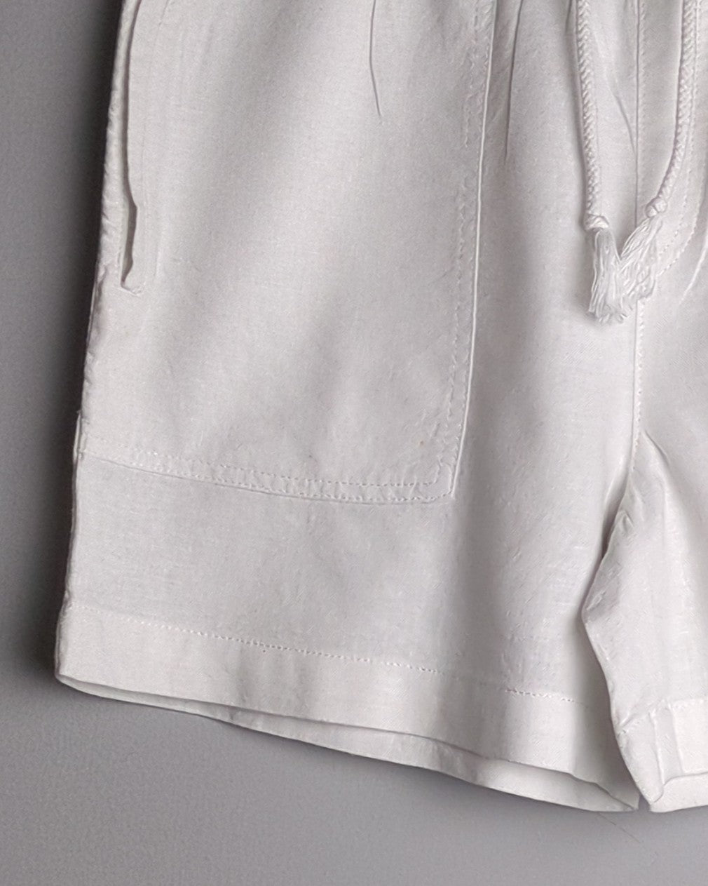 M&S White Linen Shorts