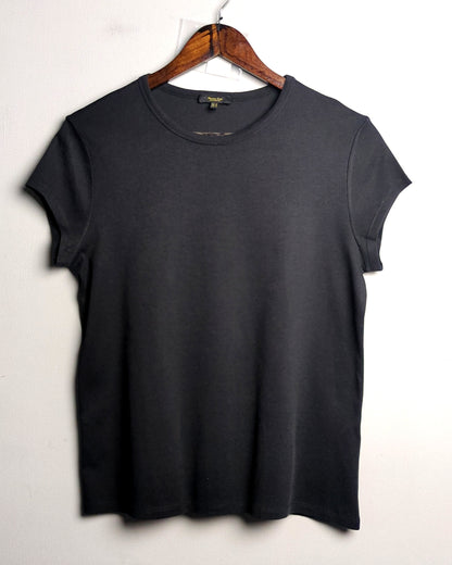 Massimo Dutti Black Crewneck T-Shirt
