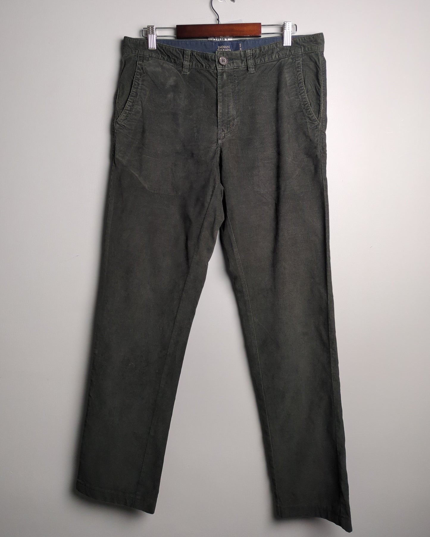 Indian Terrain Green Corduroy Trousers
