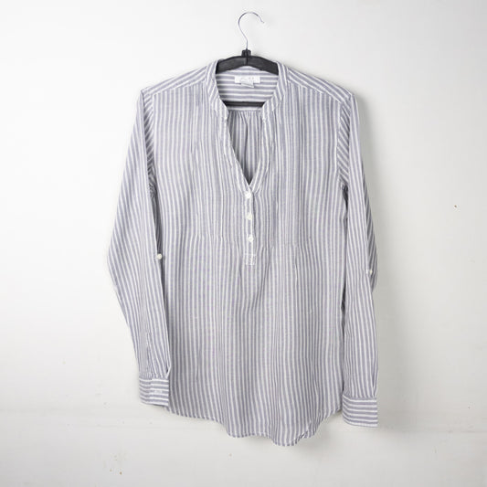 Striped Button-Up Blouse