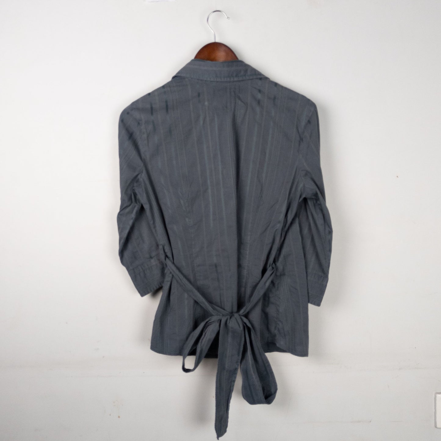Wrap Striped Blouse