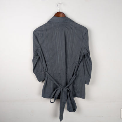 Wrap Striped Blouse