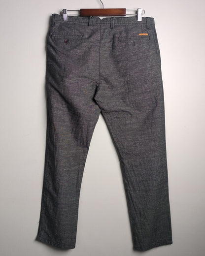 Cottonworld Slim Fit Charcoal Pants