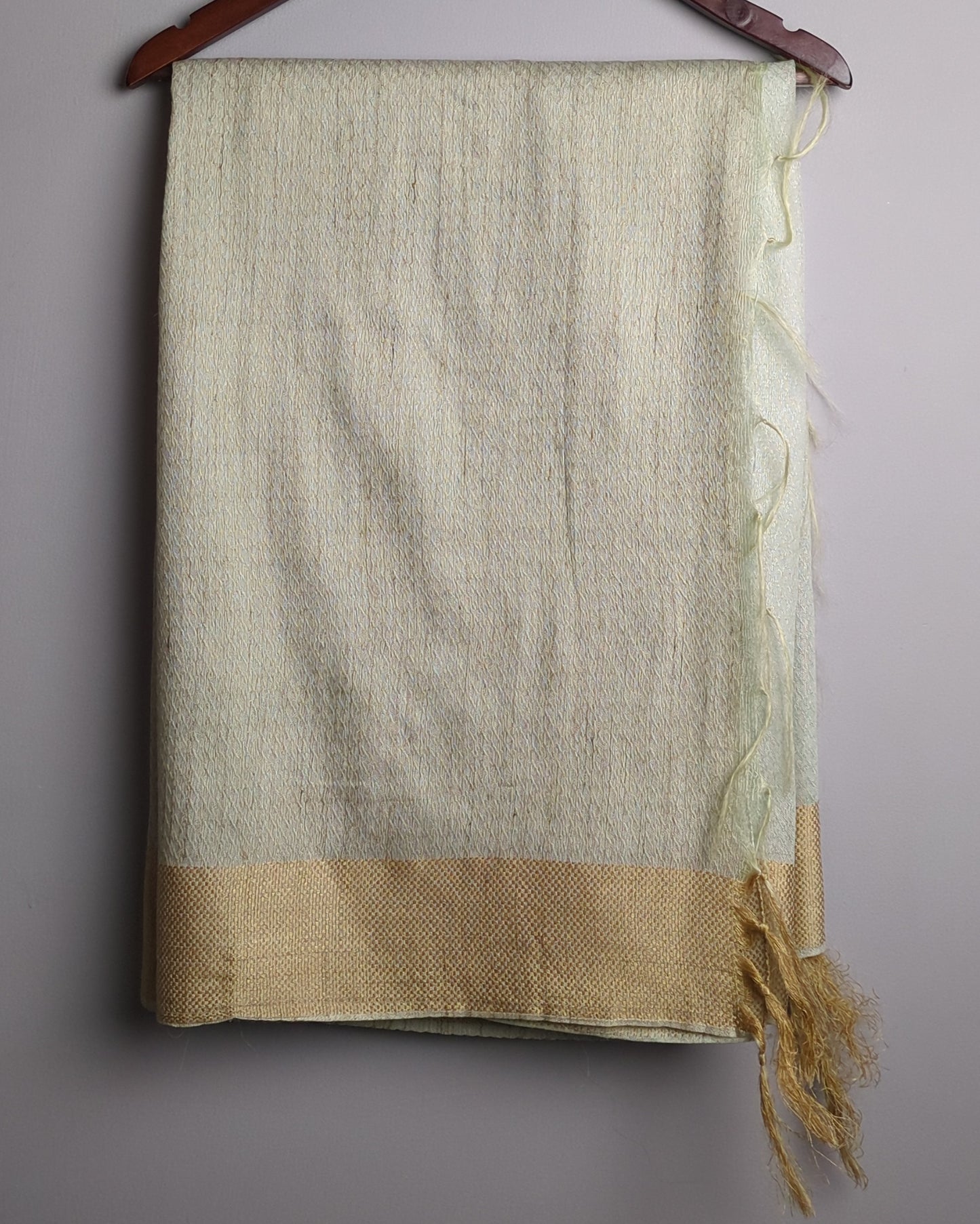 Beige Woven Saaree