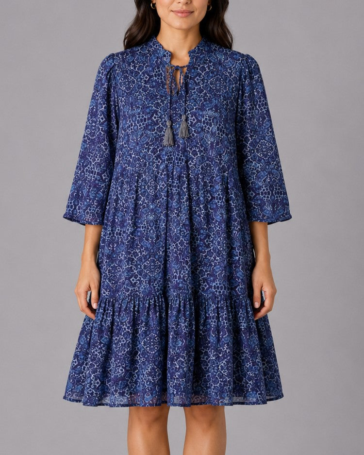 F3Meela Blue Tassel Blouse
