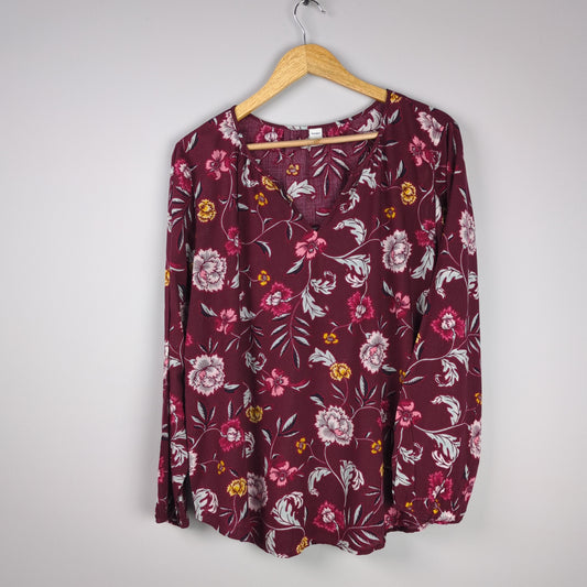 Floral Maroon