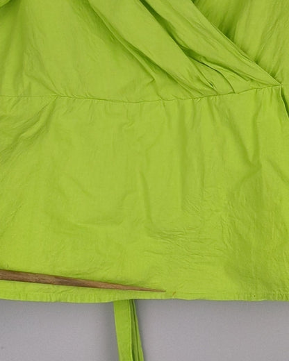 Athena Green Wrap Top