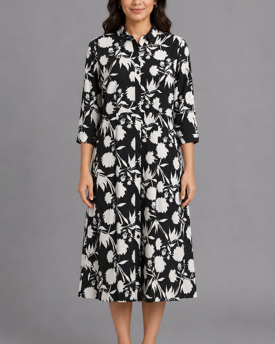 Zara Black Floral Shirt