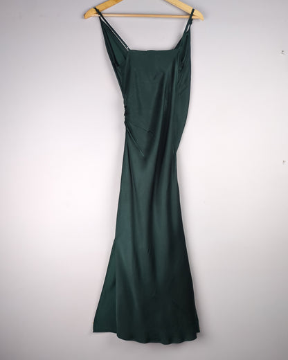 Zara Green Satin Dress