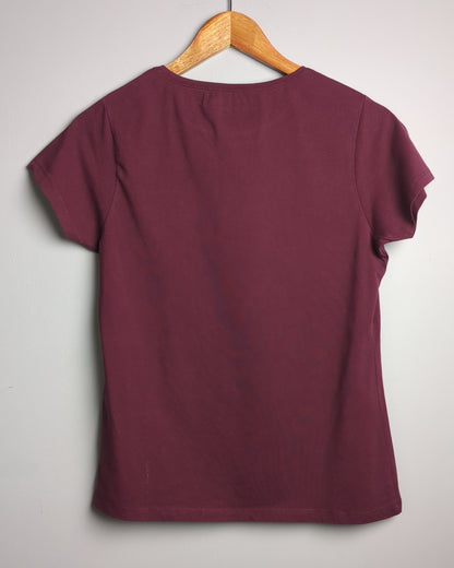 Cottonworld Wine Cotton T-shirt