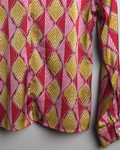 Hanhui Red Graphic Blouse