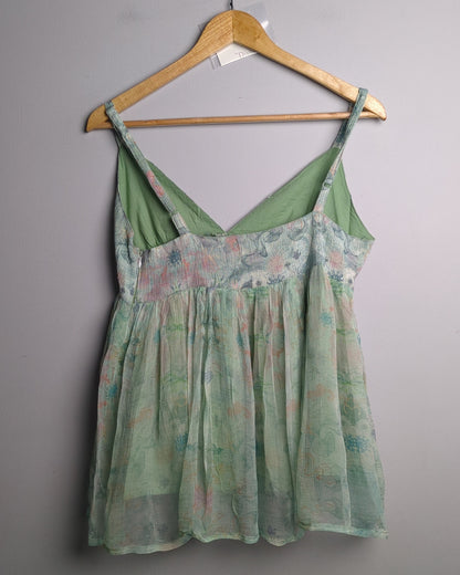 Endless Summer Green Floral Camisole