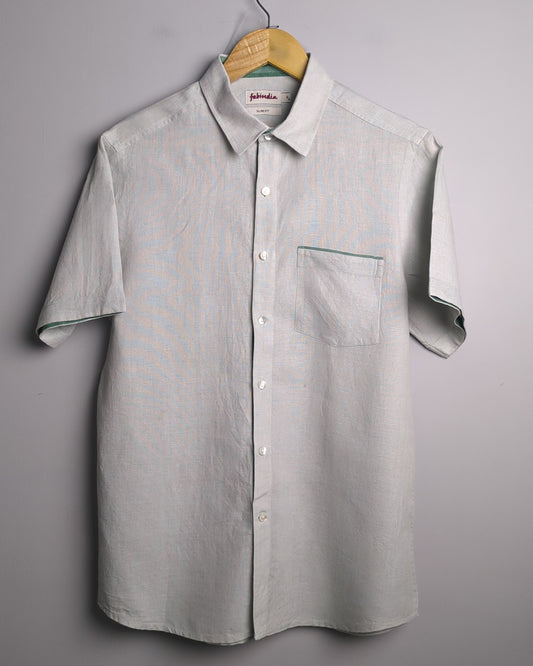 Fabindia Gray Linen Shirt