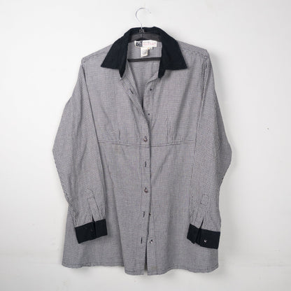 Gingham Button-Up Shirt