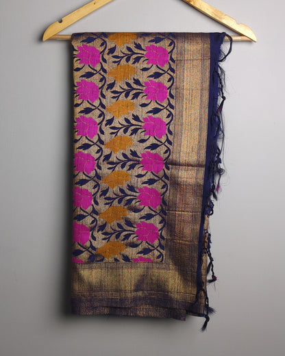 Blue Floral Saaree