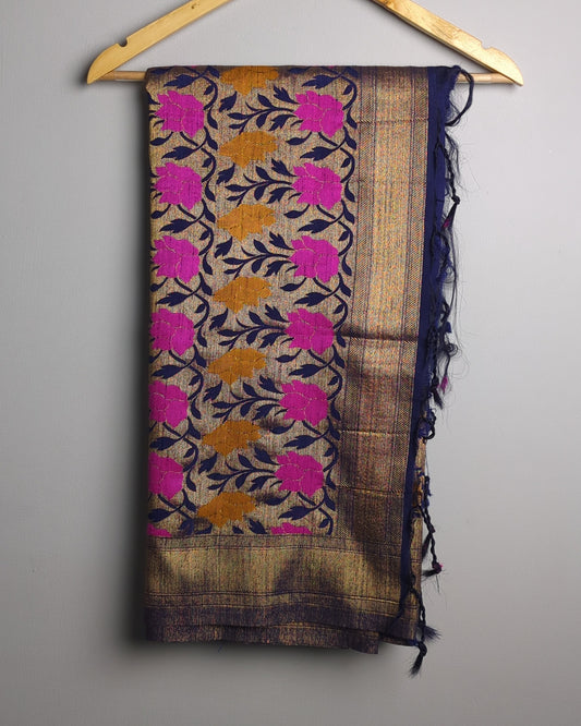 Blue Floral Saaree