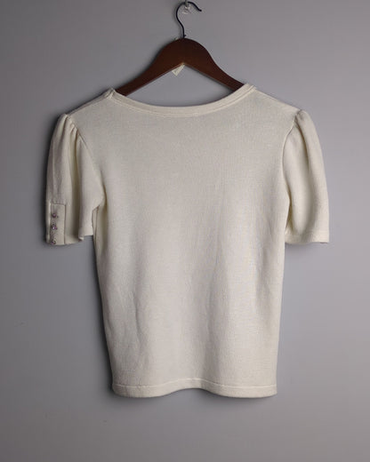 Zara White Knitted Top
