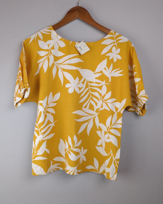 Cotton World Orange Floral Blouse