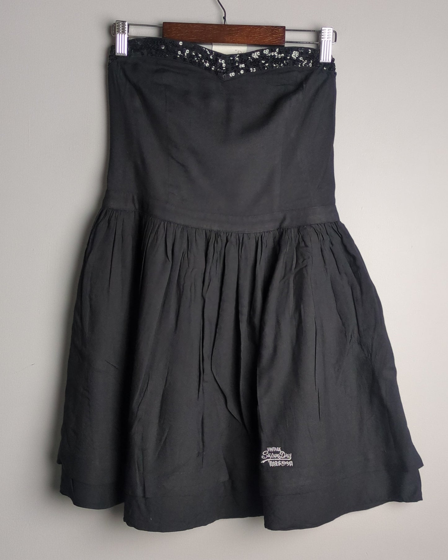 Superdry Black Strapless Dress