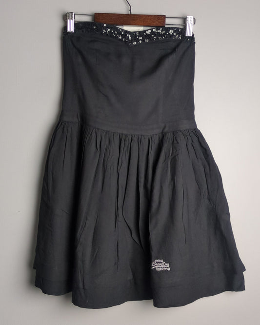 Superdry Black Strapless Dress
