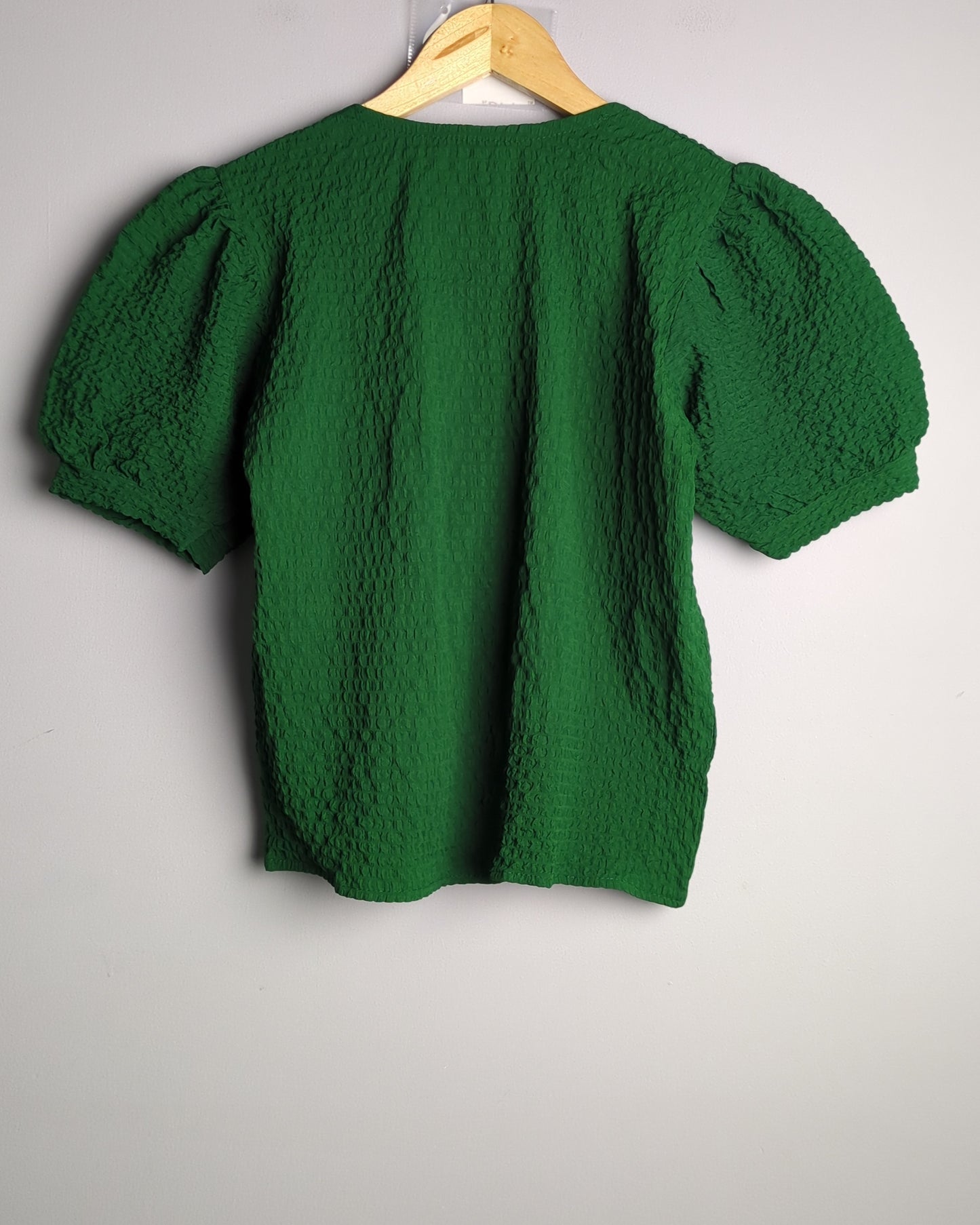 Green Smocked Blouse