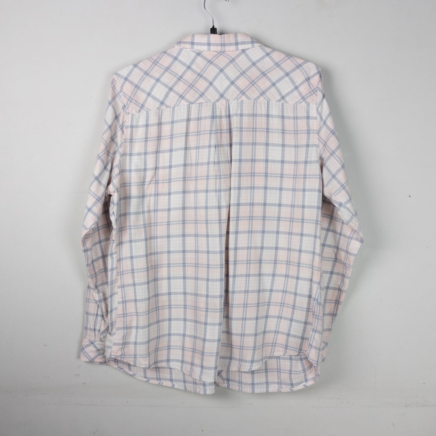 Grey - Pink Plaid Button-Up Shirt