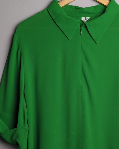 Arket Green Collared Blouse