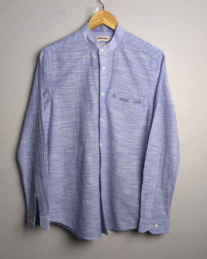 Fabindia Blue Mandarin Shirt