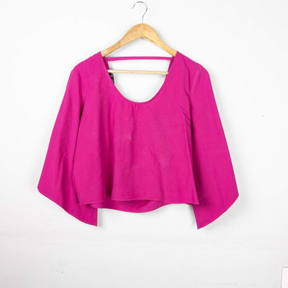 Solid Bell Sleeve Top
