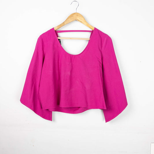 Solid Bell Sleeve Top