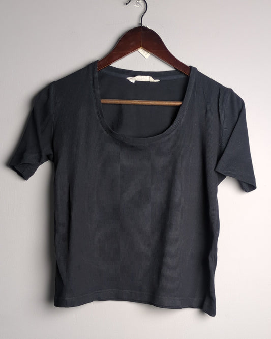 Creatures Of Habbit Black Ribbed T-Shirt