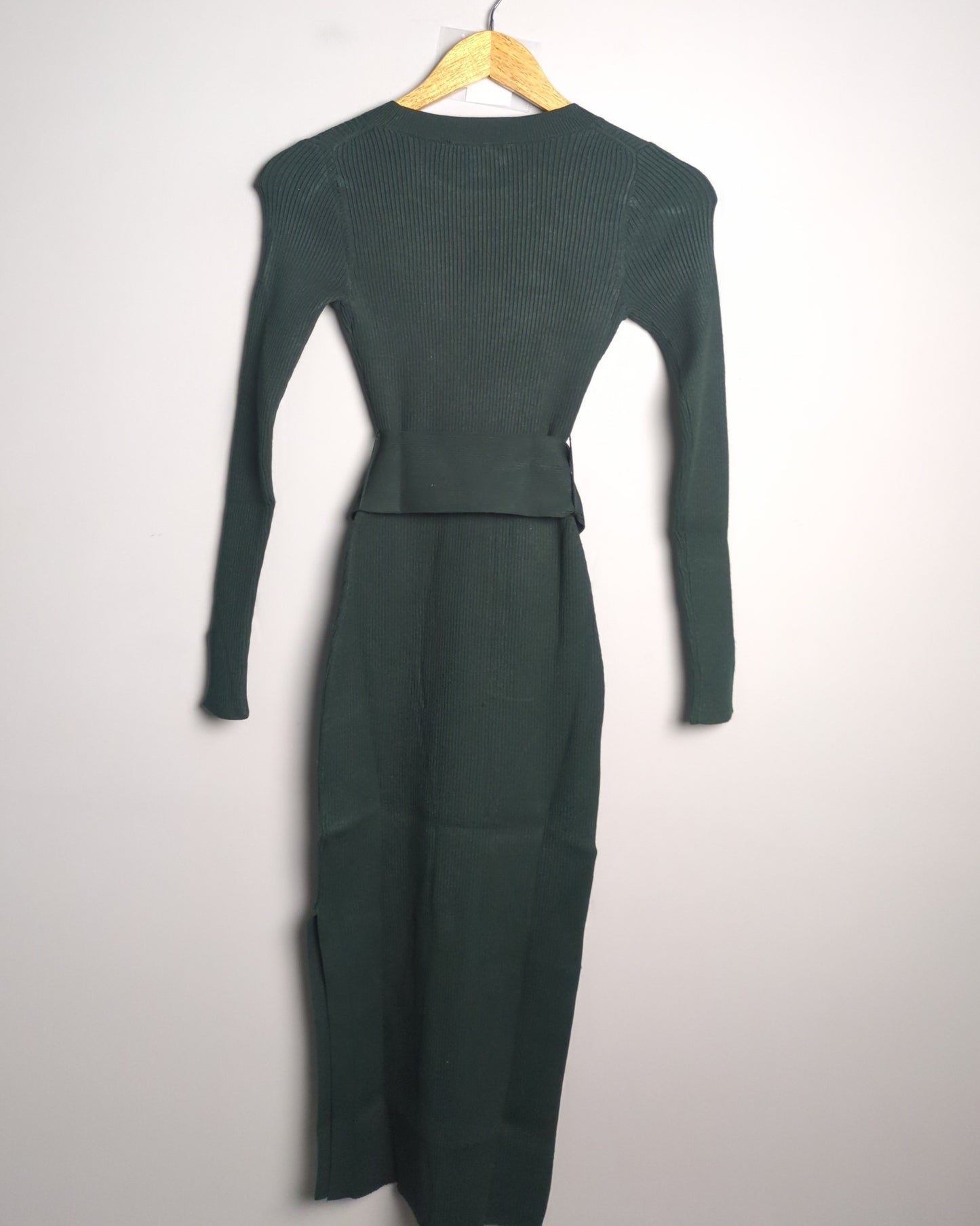 Forever New Green Ribbed Dress