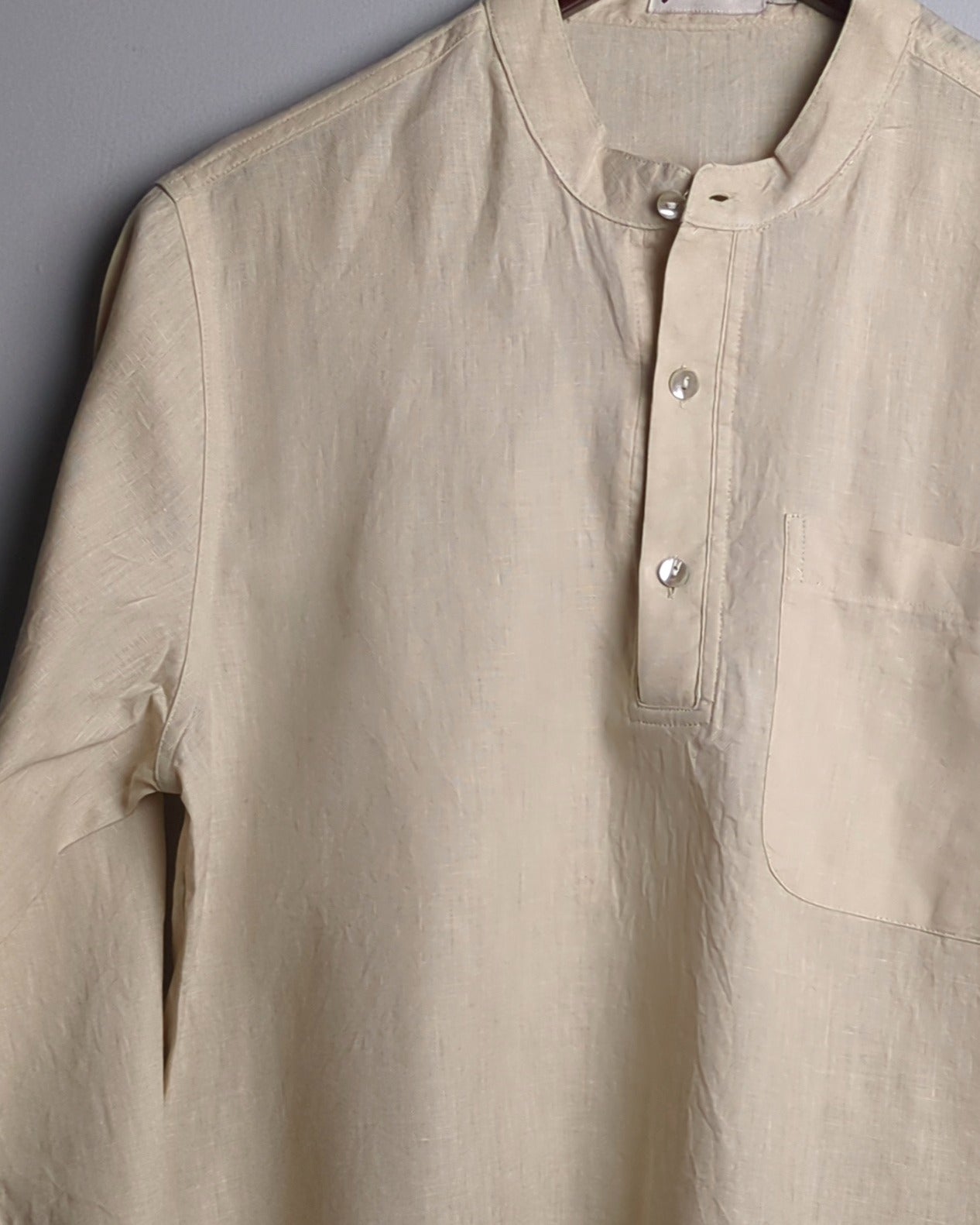 Fabindia Beige Linen Kurta