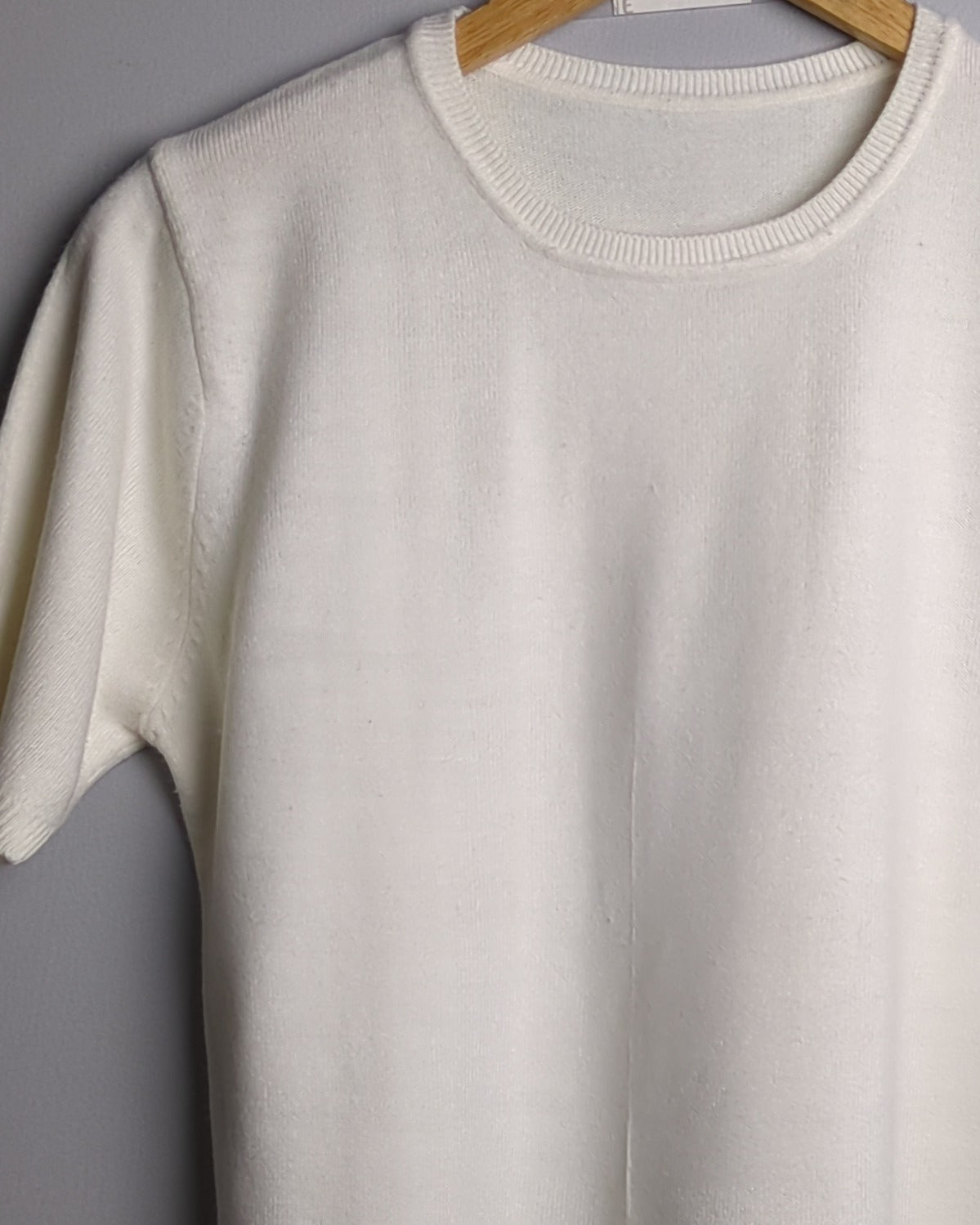 White Knit Tee