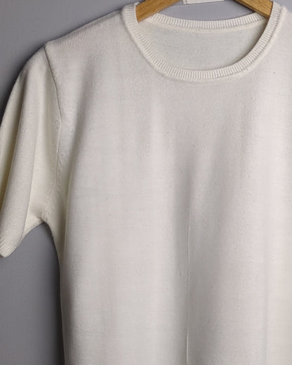 White Knit Tee
