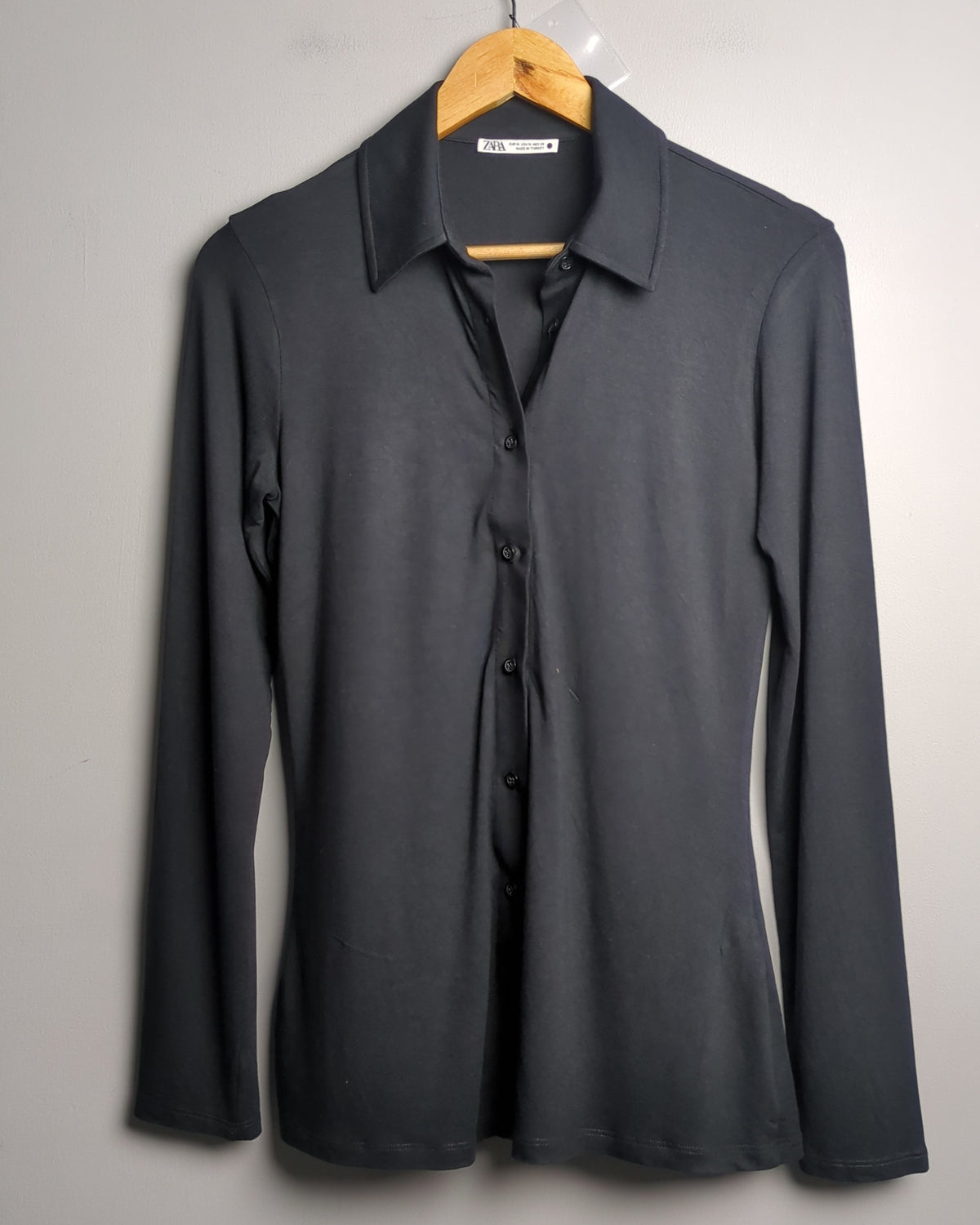 Zara Black Collared Shirt