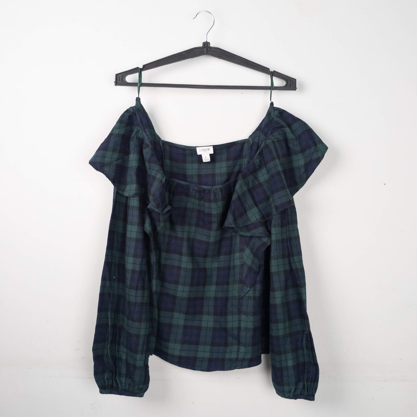 Plaid Ruffle Top